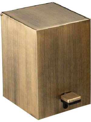 System Bathroom Accessories Bronz Antik Kare Pedallı Banyo Çöp Kovası 3 Lt