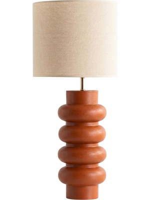 Pinot Interior Wavy Turuncu Ahşap Abajur