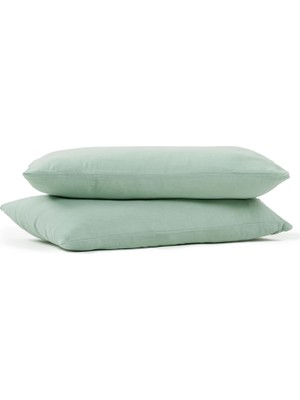 Barine Serenity Frosty Green Keten 2'li Yastık Kılıfı