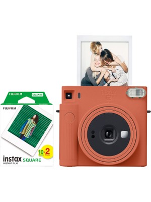 Fujifilm Instax Sq1 Terracotta Turuncu Fotoğraf Makinesi + 20'li Kare Film