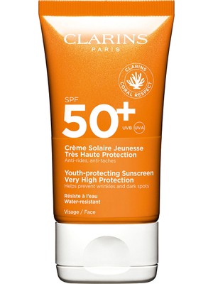 Clarins Sun Face Cream SPF50+ Yüz Güneş Koruyucu Krem 50 ml