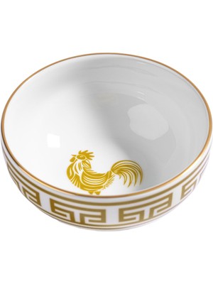 Some Home İstanbul Lucky Rooster Collection Mustard Porselen Servis Kase