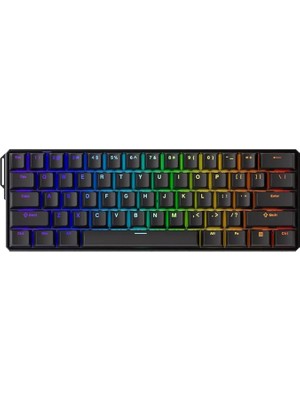 Akko Monsgeek FUN60 Ultra Shine-Through Black Tmr Hall Effect Manyetik Switch Argb Hotswap Mekanik Gaming Klavye