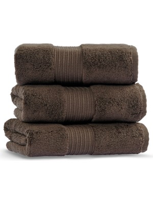 L’appartement Chicago Fibrosoft® Espresso Pamuklu Tekli El Havlusu 30 x 50 cm
