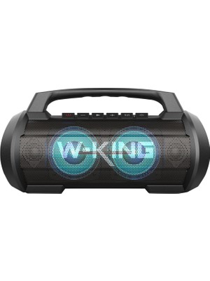 W-King D10 Partybox Işıklı Ipx6 Kablosuz Stereo Tws Ses Bombası Siyah Bluetooth Hoparlör