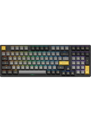 Akko 3098B Plus Black – Gold Rgb Kablosuz Hotswap Mekanik Gaming Klavye