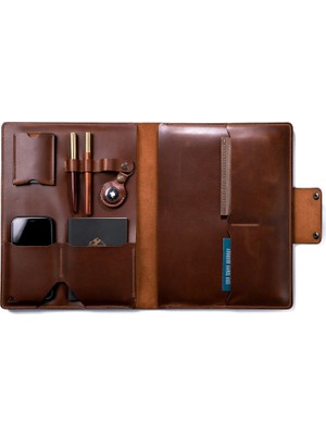 Roarcraft Antik Kahve MacBook Air 15" Deri Kılıf Organizer