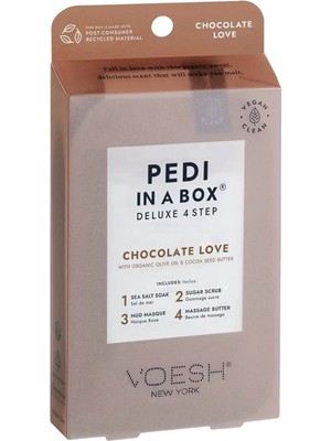 Voesh New York Pedi In A Box Deluxe Çikolata 4 Adımlı Pedikür Seti