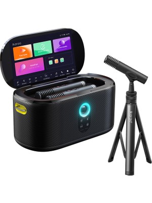Ikarao Partybox Mikrofon Standlı Shell S1 280W Karaoke Bluetooth Hoparlör Seti
