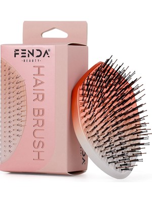 Fenda Profesyonel Supernova Coral 4 Pinli Oval Turuncu Saç Fırçası