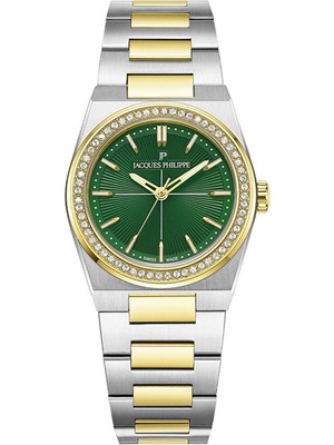 Jacques Philippe JPQLS8673X8 Altın Rengi Metalik Gri Çelik Kadın Kol Saati