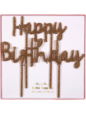 Meri Meri Happy Birthday Akrilik Pasta Süsü
