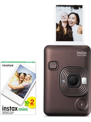Fujifilm Instax Mini Liplay Hybrid Deep Bronze Fotoğraf Makinesi + 20'li Film Seti