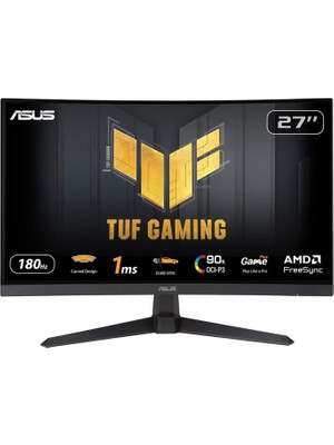 Asus Tuf 27'' 180Hz 1ms Full Hd Adaptive Sync Fast Va Kavisli Gaming Monitör VG27VQ3B