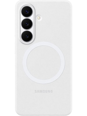 Samsung Galaxy S26 Beyaz Silikon Magnet Telefon Kılıfı