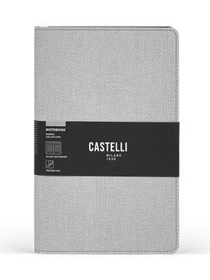 Castelli Milano Harris Koleksiyon Cloudy Gray Çizgili Defter