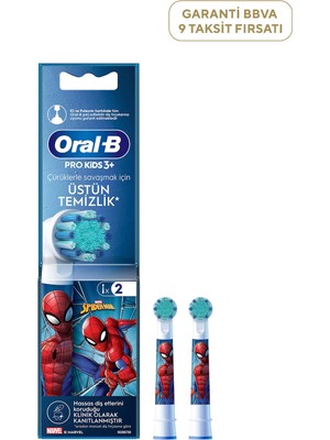 Oral-B Pro Kids Spiderman 2'li Şarjlı Diş Fırçası Yedek Başlığı