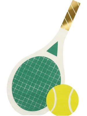Meri Meri Tenis Temalı 16'lı Kağıt Parti Peçetesi
