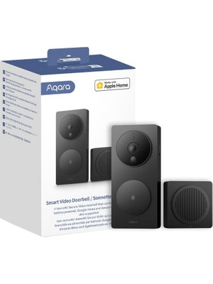 Aqara G4 SVD-C03 Apple Homekit Destek Full Hd Yapay Zeka Yüz Tanıma Özellikli Şifreli Icloud Depolama Akıllı Görüntülü Kapı Zili