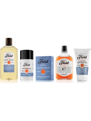 Floid Citrus Spectre Duş Jeli + Deodorant + Banyo Sabunu + Tıraş Jeli + Tıraş Sonrası Losyon Erkek Bakım Seti
