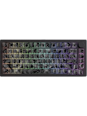 Akko Monsgeek M1 V5 Contour Lines Black Rgb Kablosuz/kablolu  Hotswap Mekanik Gaming Klavye