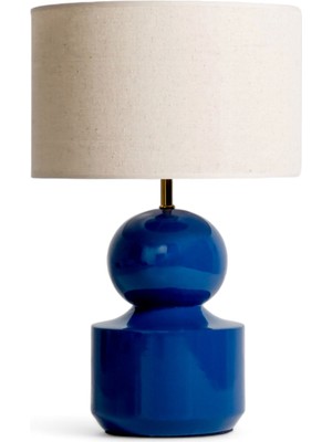 Pinot Interior Capri Lamp Navy Blue Ahşap Abajur