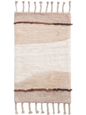 İrya Marble Kahverengi %100 Pamuk Banyo Paspası