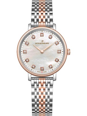 Jacques Philippe JPQLS757388RG Metalik Gri Rose Gold Çelik Kadın Kol Saati