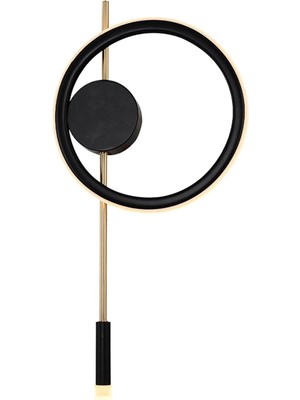 Lasttouch Saturn Siyah Metal LED Pano Aplik