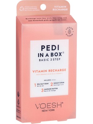 Voesh New York Pedi In A Box Basic Vitamin Recharge 3 Adımlı Pedikür Seti