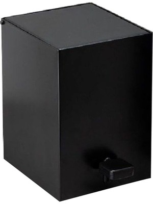 System Bathroom Accessories Siyah Kare Pedallı Banyo Çöp Kovası 3 Lt