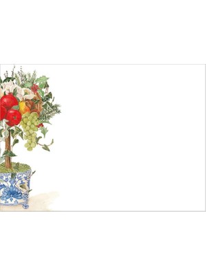 Caspari Fruit Topiary 12'li Not Kartı Seti