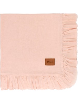 Barine Frilled Linen Pembe Keten Masa Örtüsü 150 x 250 cm