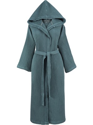 Buldan's Lento Okyanus Pamuklu Waffle Dokulu Unisex Bornoz