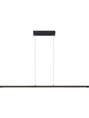 Bakara Collection Lineal Siyah Ledli Sarkıt Avize 122 cm