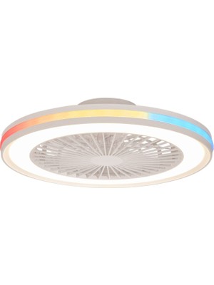 Bakara Collection Gamer Büyük Boy Beyaz Rgb Ledli Vantilatör