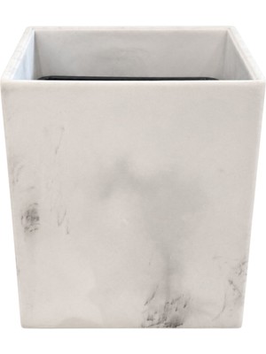 System Bathroom Accessories Mermer Desenli Kapaksız Pirinç Çöp Kovası 3 Lt