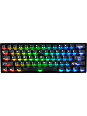 Akko Monsgeek FUN60 Max Black Hall Effect Glare Manyetik Switch 8k Hz Argb Hotswap Mekanik Gaming Klavye