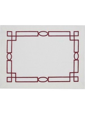 Matis Home Line Royal 2’li Bordo Nakış Detaylı Keten Amerikan Servis 35X50 cm
