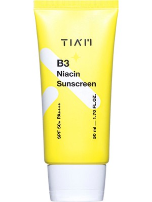 Tiam B3 Niacin Sunscreen SPF50+  Leke ve Kırışıklık Önleyici Güneş Kremi 50 ml