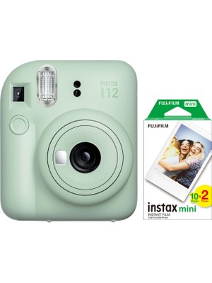 Fujifilm Instax Mini 12 Yeşil Fotoğraf Makinesi + 20'li Mini Film
