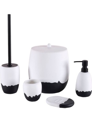 İrya Shadow Siyah 5'li Banyo Aksesuar Seti Eşsiz ve Dayanıklı Parçalar