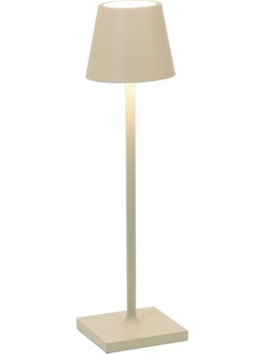 Zafferano Micro Şarjlı Kum Rengi LED Masa Lambası