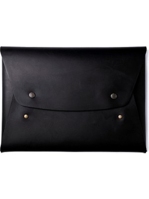 Roarcraft MacBook Air 13" Siyah Deri Kılıf Çanta