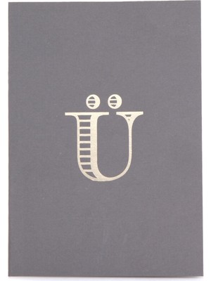 Monogram A5 Harf Baskılı Not Defteri