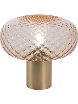 Bloom Pembe Cam Metal LED Masa Lambası