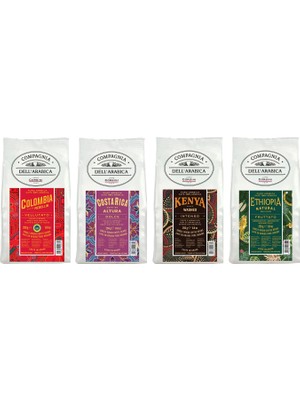 Caffe Corsini Arabica Çekirdek Kahve Tadım Paketi 4X250 gr