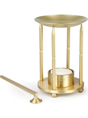 Coho Objet Lux Pirinç Aromaterapi Buhurdanlık Mumluk & Mum Söndürücü Set