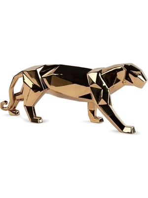 Lladro Panther Gold Porselen Heykel