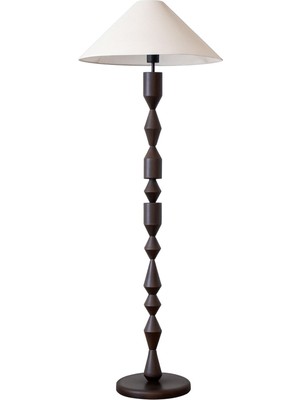 Pinot Interior Ludwig Masif Ahşap Ceviz Keten Lambader